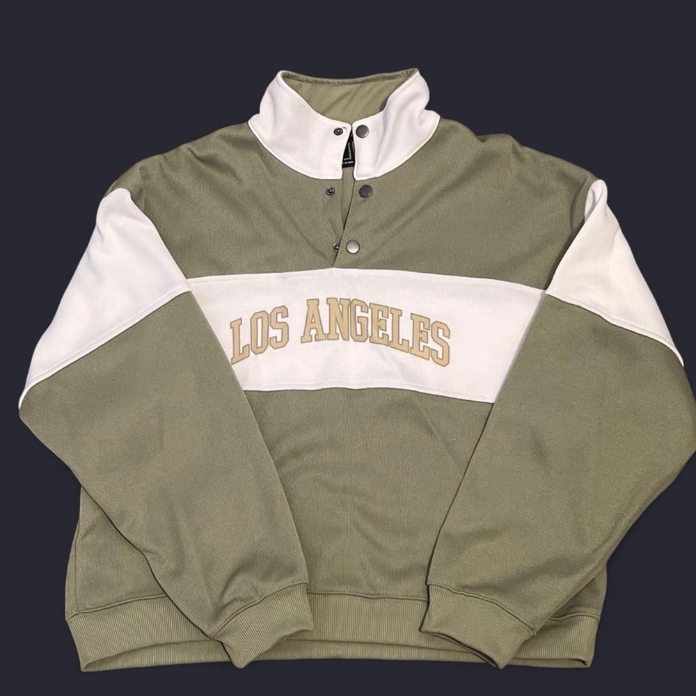 Forever 21 Olive and White Sweatshirt